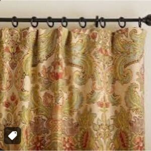Four Pottery Barn Simone Curtain Panels: 48” wide / 63” long